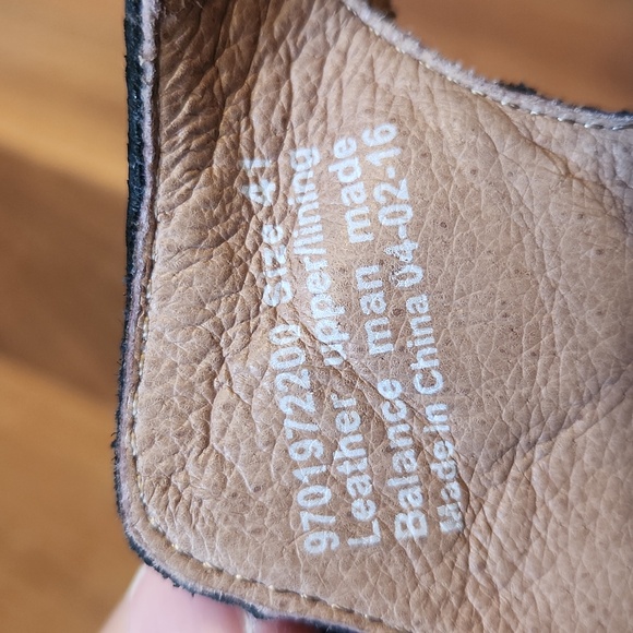 Dansko Joanie Wedge Heeled Mary Jane Sandals Bronze Metallic Leather Size 41 - Picture 11 of 12